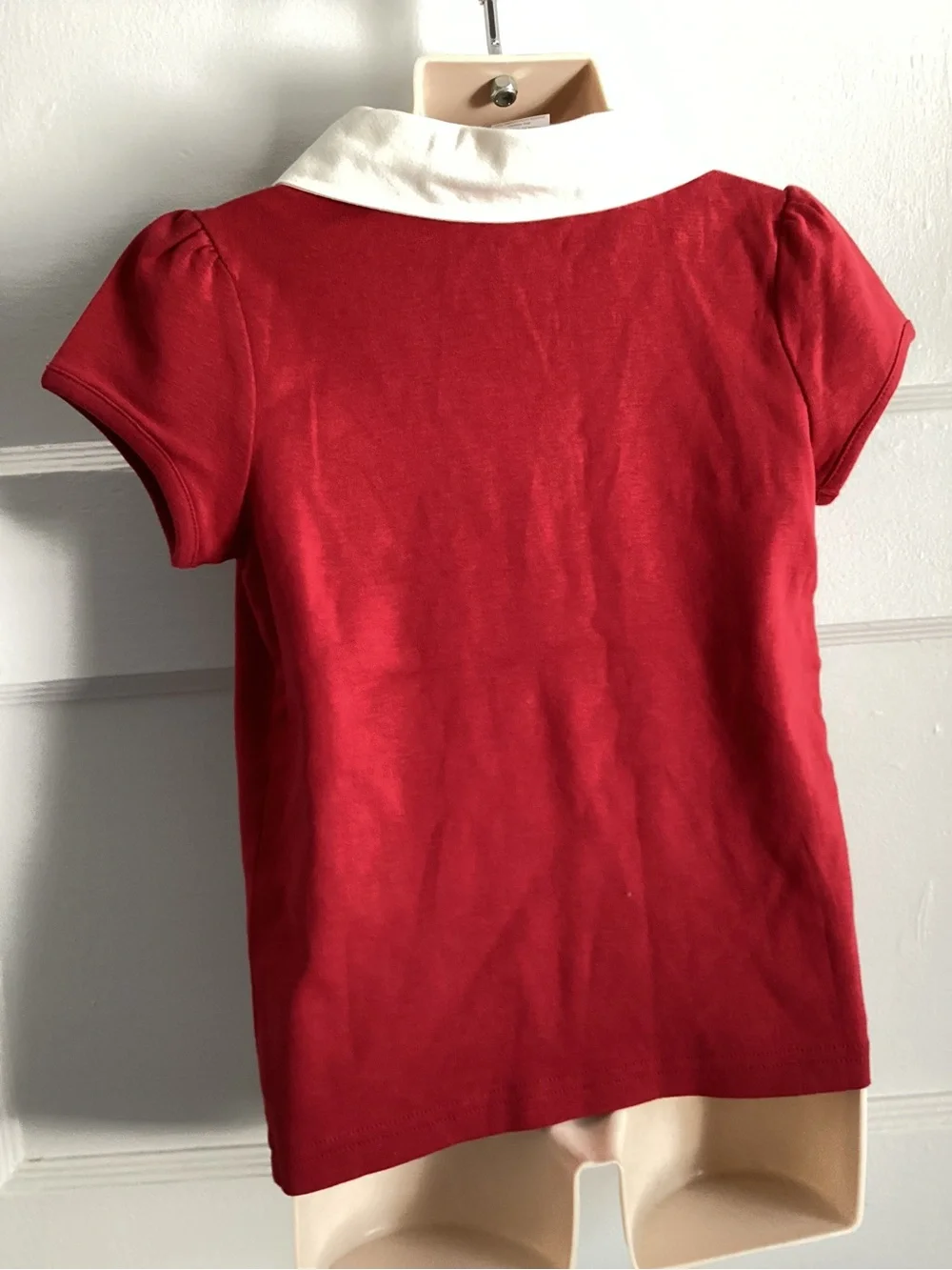 Gymboree Red Polo Top with Cream Sailor Collar